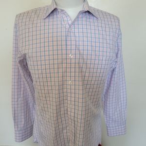 Bonobos Blue and Pink Checkered Long Sleeve Button Down Shirt